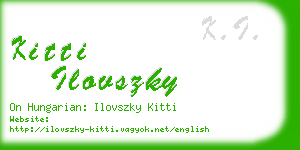kitti ilovszky business card